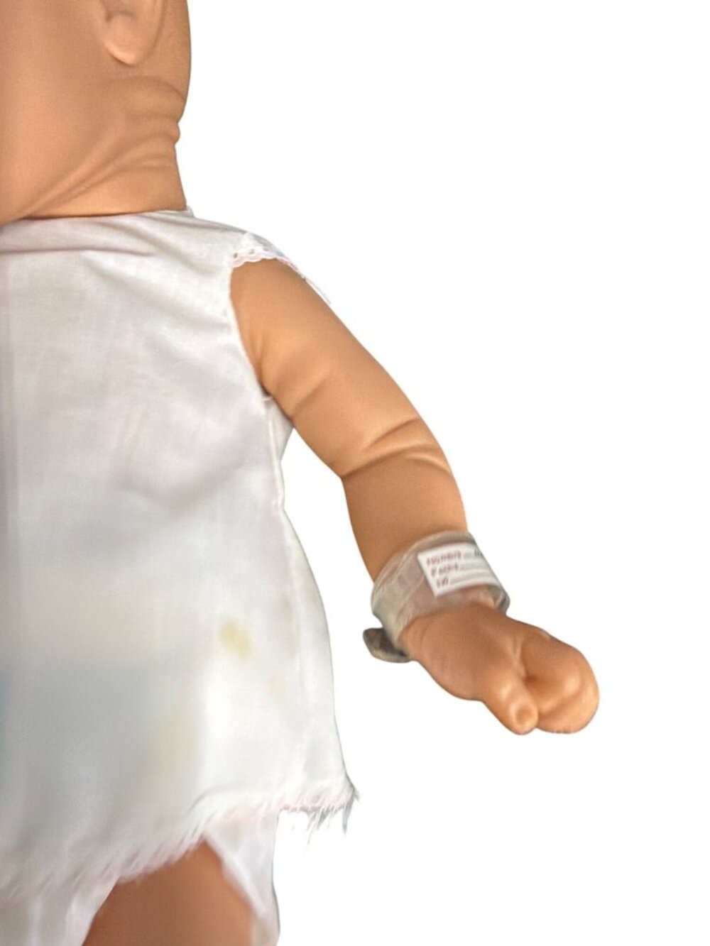 Realistic Baby Doll With Pacifier & Pink Bunny Onesie For Roleplay Or Collection - Picture 7 of 14